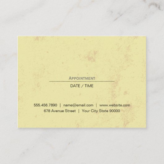 シックサロンスタイリスト 予約カード (裏面)