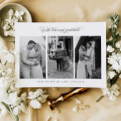 シックサンキュー結婚のフォトカスタムノートカード サンキューカード