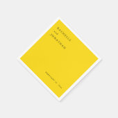 シックサンシャインイエローホワイトシンプル結婚ズナプキンス スタンダードカクテルナプキン (角)