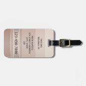 シックサンディチョコレートストライプラゲッジタグ ラゲッジタグ (正面横)