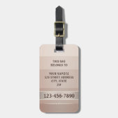 シックサンディチョコレートストライプラゲッジタグ ラゲッジタグ (正面縦)