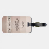 シックサンディチョコレートストライプラゲッジタグ ラゲッジタグ (裏面横)