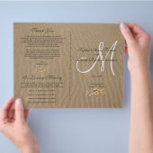 シックサンド・スターフィッシュビーチ結婚式プログラム チラシ (手)