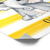 シックサンフラワーエレファントストライプカスタム ポスター (角)