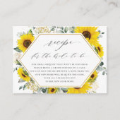 シックサンフラワーフローラレシピが花嫁へ エンクロージャーカード (正面)