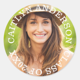 シックサークル卒業クラス封筒用シール ラウンドシール