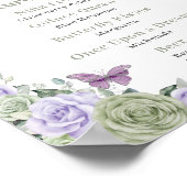 シックサージパープルフローラキンセアニェラバードリンク ポスター (角)