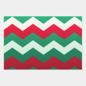 シックシェブロンとポルカドットホリデー ラッピングペーパーシート (正面)