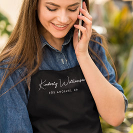 シックシグネチャースクリプトブラックサロン エプロン