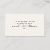 シックシグネチャースクリプトQRコードクリーム 名刺 (裏面)