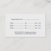 シックシザーウッドストライプサロンヘアアポイントメント 予約カード (裏面)