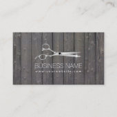 シックシザーウッドストライプサロンヘアアポイントメント 予約カード (正面)