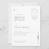 シックシックシナルムーンスターズモノグラムブライダルシャワー 招待状 (正面)