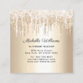 シックシャンパン滴下グリッタープロフェッショナル スクエア名刺 (裏面)