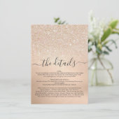 シックシャンパン金ゴールドグリッターメタリック詳細 エンクロージャーカード (スタンド正面)