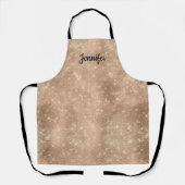 シックシャンパーニュ金ゴールドスパークルグリッツ エプロン (正面)