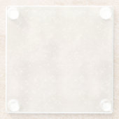 シックシャンパーニュ金ゴールドスパークルグリッツ ガラスコースター (裏面)