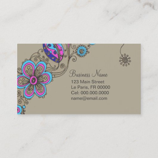 シックシューズ – 名刺 (裏面)