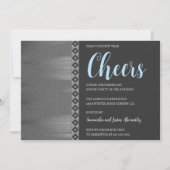 シックシルバーアールデコニューイヤーズ招待状 招待状 (正面)