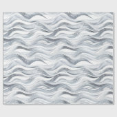 シックシルバーグラム抽象芸術誕生日 ラッピングペーパー (フラット)