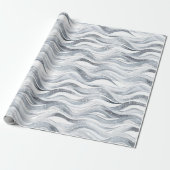 シックシルバーグラム抽象芸術誕生日 ラッピングペーパー (アンロールド)