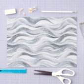 シックシルバーグラム抽象芸術誕生日 薄葉紙 (クラフト)