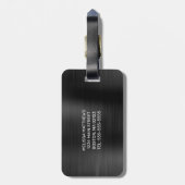 シックシルバーグリッタードリップスブラシ仕上げ金属名 ラゲッジタグ (裏面縦)