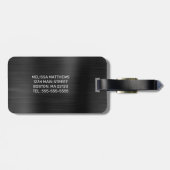 シックシルバーグリッタードリップスブラシ仕上げ金属名 ラゲッジタグ (裏面横)