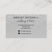 シックシルバーグリッターフォトモノグラム化粧ヘア 名刺 (裏面)