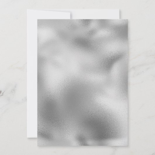 シックシルバーフォイルダイヤモンドアニーエイジ誕生日 サンキューカード (裏面)