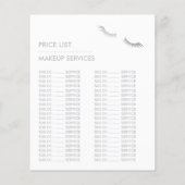 シックシルバーフォイルラッシュ美しい化粧アーティストフライヤー チラシ (裏面)