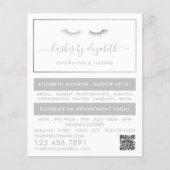 シックシルバーフォイルラッシュ美しい化粧アーティストフライヤー チラシ (正面)