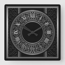 シックシルバーメダリオン2 スクエア壁時計