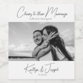 シックシンプルなフォトモダンタイポグラフィ ワインラベル (シングルラベル)