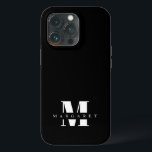 シックシンプルなミニマルはっきりしたリストモノグラム名 iPhone 13 PROケース<br><div class="desc">シックシンプルなミニマルはっきりしたラストレターモノグラム名iPhone 13 Proケース</div>