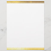 シックシンプルなミニマル金ゴールド個人文房具 レターヘッド (裏面)