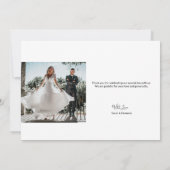 シックシンプルなミニマ結婚リストの写真 サンキューカード (裏面)