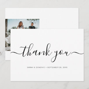 シックシンプルなミニマ結婚リストの写真 サンキューカード