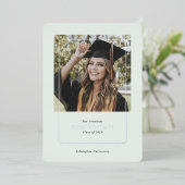 シックシンプルな写真卒業発表カード 箔シーズンカード (立ち正面)