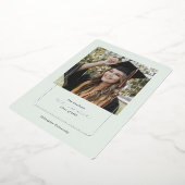 シックシンプルな写真卒業発表カード 箔シーズンカード (回転した状態)