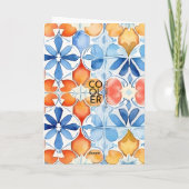 シックシンプルな夏ハッピーバースデー カード (裏面)