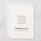 シックシンプルな桃のテラコッタ結婚アーチの写真 案内状 (裏面)