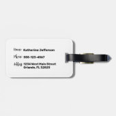 シックシンプルイニシャルモノグラム ラゲッジタグ (裏面横)