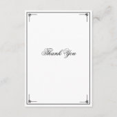 シックシンプルスクリプトエレガントなウェディングサイトRSVP エンクロージャーカード (裏面)