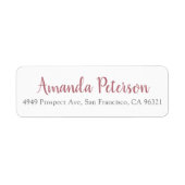 シックシンプルスモダンクリプトバラ金ゴールド差出人住所 ラベル (正面)