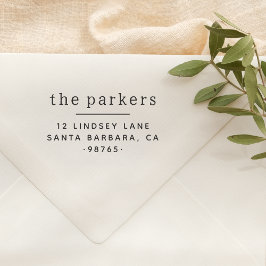 シックシンプルセリフのファミリ名と差出人住所 セルフインキングスタンプ