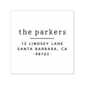 シックシンプルセリフのファミリ名と差出人住所 セルフインキングスタンプ (デザイン)