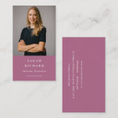 シックシンプルバラミニマルピンクプロフェッショナル写真 名刺 (正面/裏面)