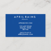 シックシンプルピンクオレンジブルーレインボーズ 割引カード (裏面)