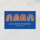 シックシンプルピンクオレンジブルーレインボーズ 名刺 (正面)